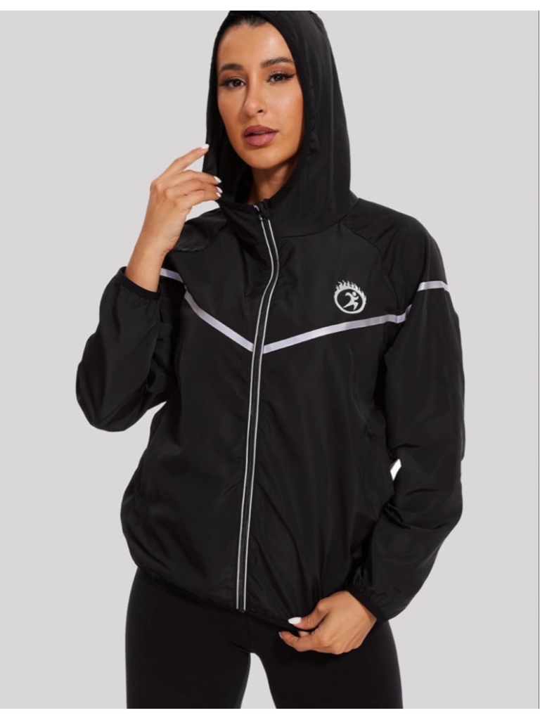 New Rain Jacket Waterproof Loose Fit Hooded Raincoat Outdoor Hiking L